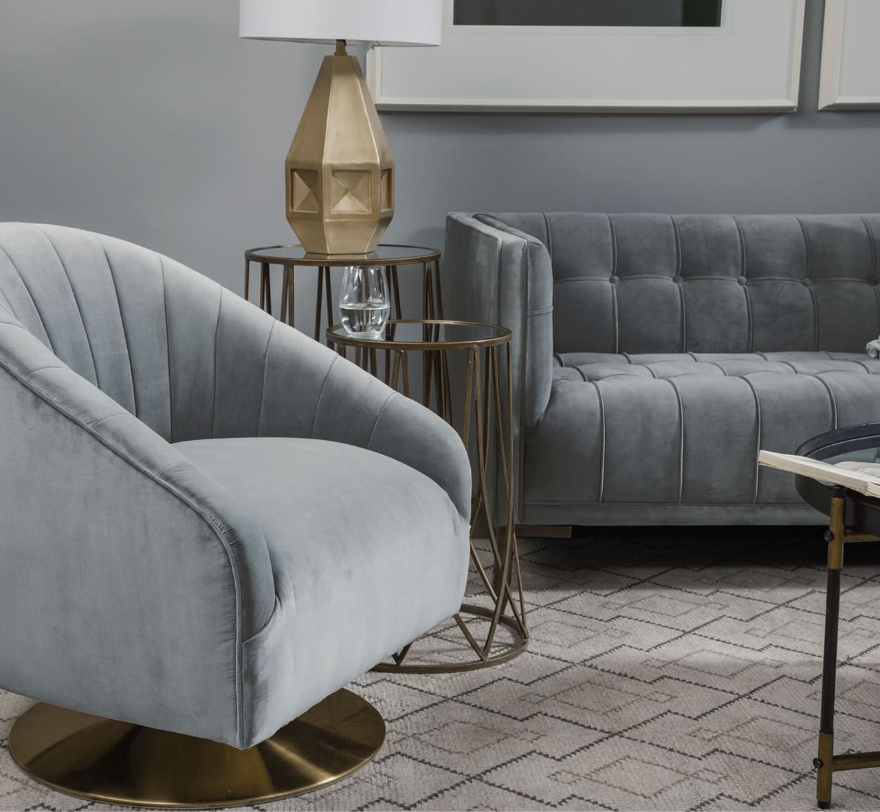 Interiot table and lamp