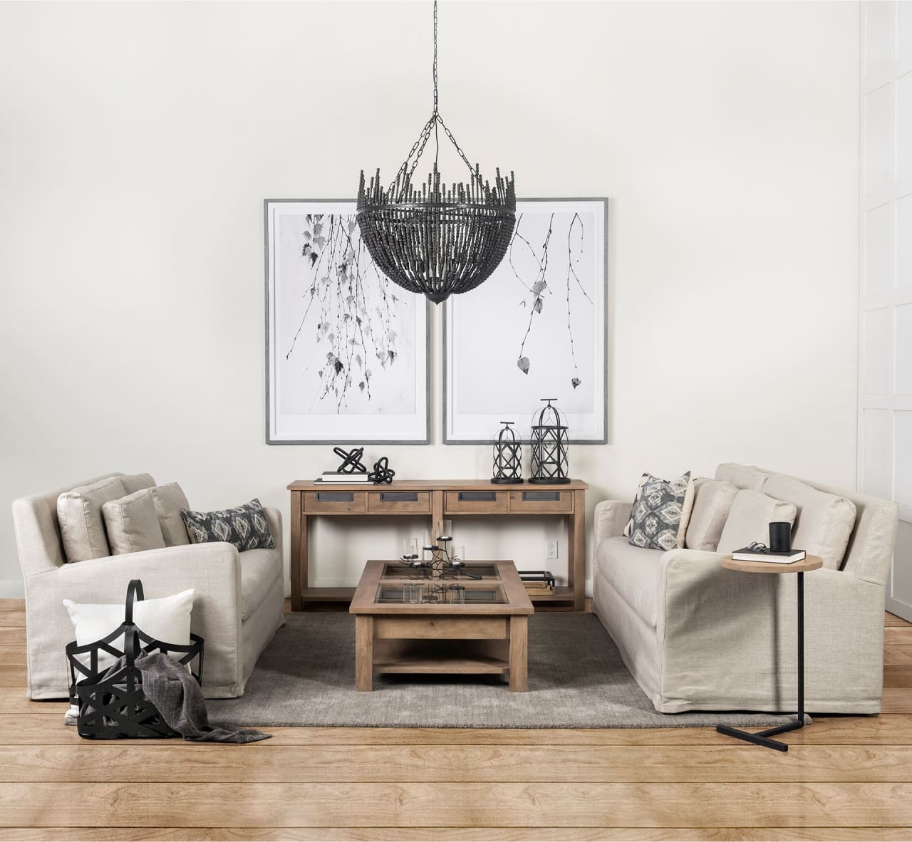 Interiot table and lamp